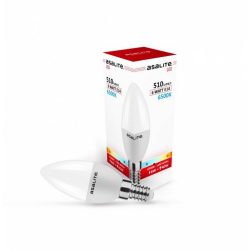 Asalite LED Bulb C37 candle E14 6W 6500K (510 lumens)
