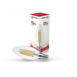   Asalite LED Izzó C35 filament gyertya E14 4W 2700K (470 lumen)