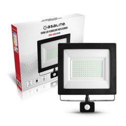   Asalite LED Reflektor Slim 100W 6500K (9000 lumen) + Mozgásérzékelő Szenzor