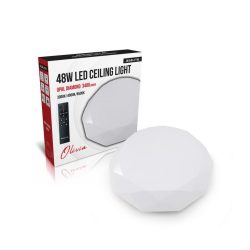   Asalite LED Plafonieră OLIVIA 48W 3000K/4000K/6500K (3400 lumeni) Diamant + Telecomandă CCT