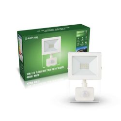   Asalite LED Alb Reflector Slim 10W 4500K (900 lumeni) + Senzor De Mişcare