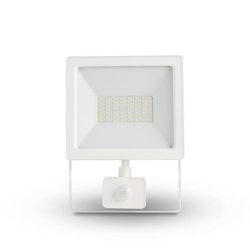   Asalite LED Alb Reflector Slim 50W 4500K (4500 lumeni) + Senzor De Mişcare