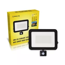   Asalite LED Reflektor Slim 50W 6500K (4500 lumen) + Mozgásérzékelő Szenzor