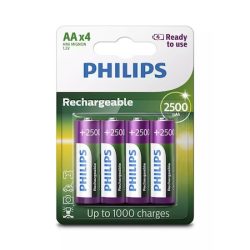   Philips NIMH Rechargeable Battery AA 2500 mAh (R6B4RTU25/10) (1,2V) B4