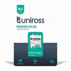 Uniross POWER PLUS Alcaline Battery 9V (6LR61) B1