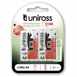 Uniross Rechargeable Battery AA Ni-MH HYBRIO 2100 mAh