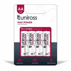 Uniross MAX POWER Alkaline Battery AA (LR6) (1,5V) B4